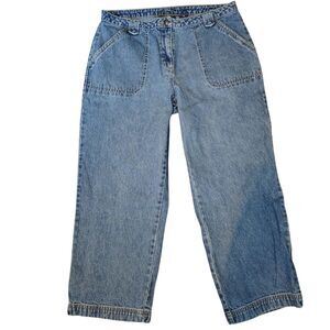 Crazy Horse VTG Deep Pocket Mid-rise Cotton Denim Blue Jeans Size 14p Women's...